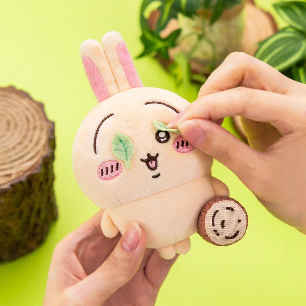 Gray Parka Service Chiikawa: Is This Watermelon Splitting? Plush Mascot Keychain: Usagi - Kidultverse