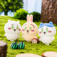 Gray Parka Service Chiikawa: Is This Watermelon Splitting? Plush Mascot Keychain: Usagi - Kidultverse