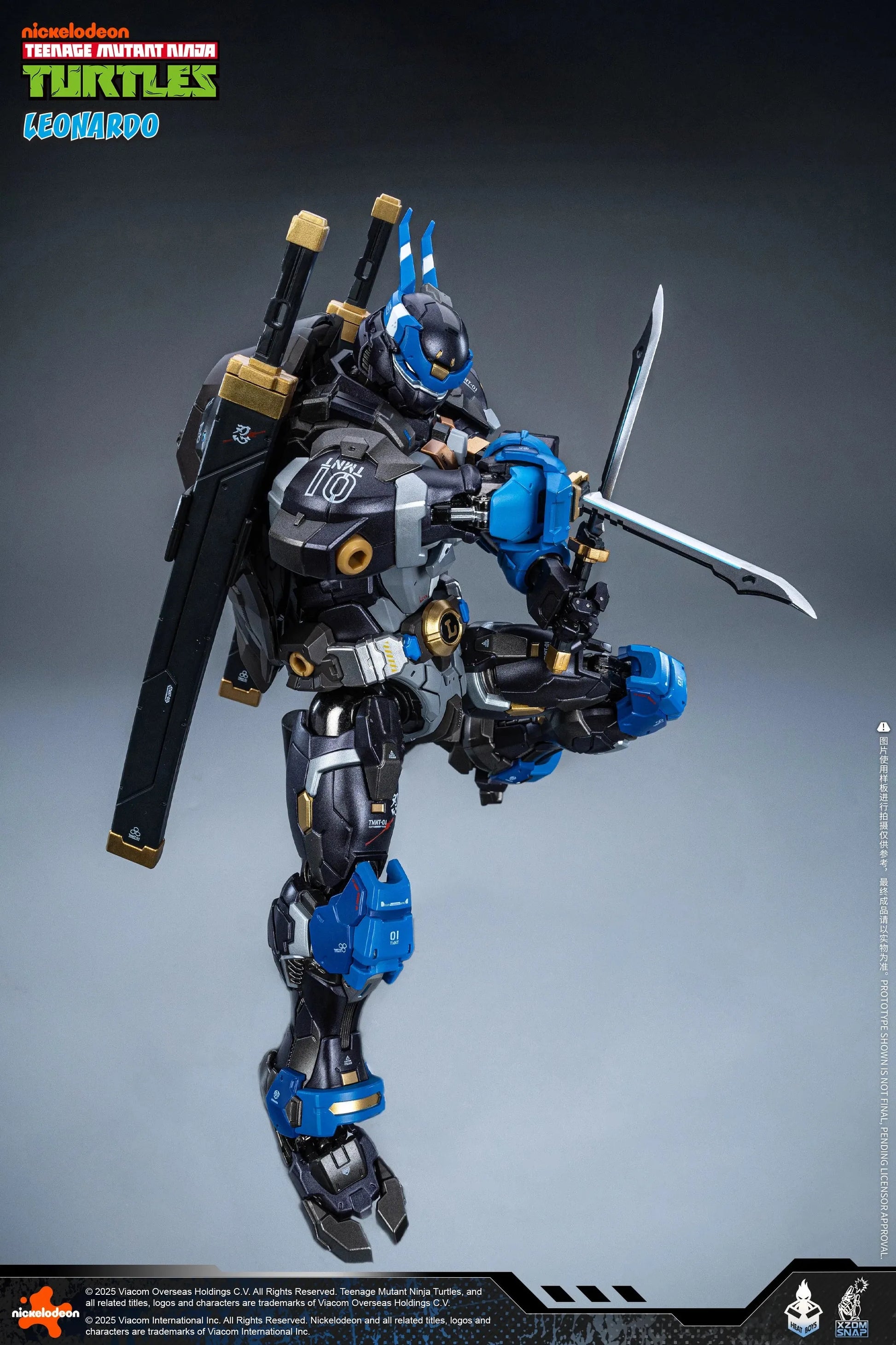 HeatBoys Teenage Mutant Ninja Turtles (TMNT) Leonardo Mecha Robot Action Figure [40th Anniversary Ver.] - Kidultverse