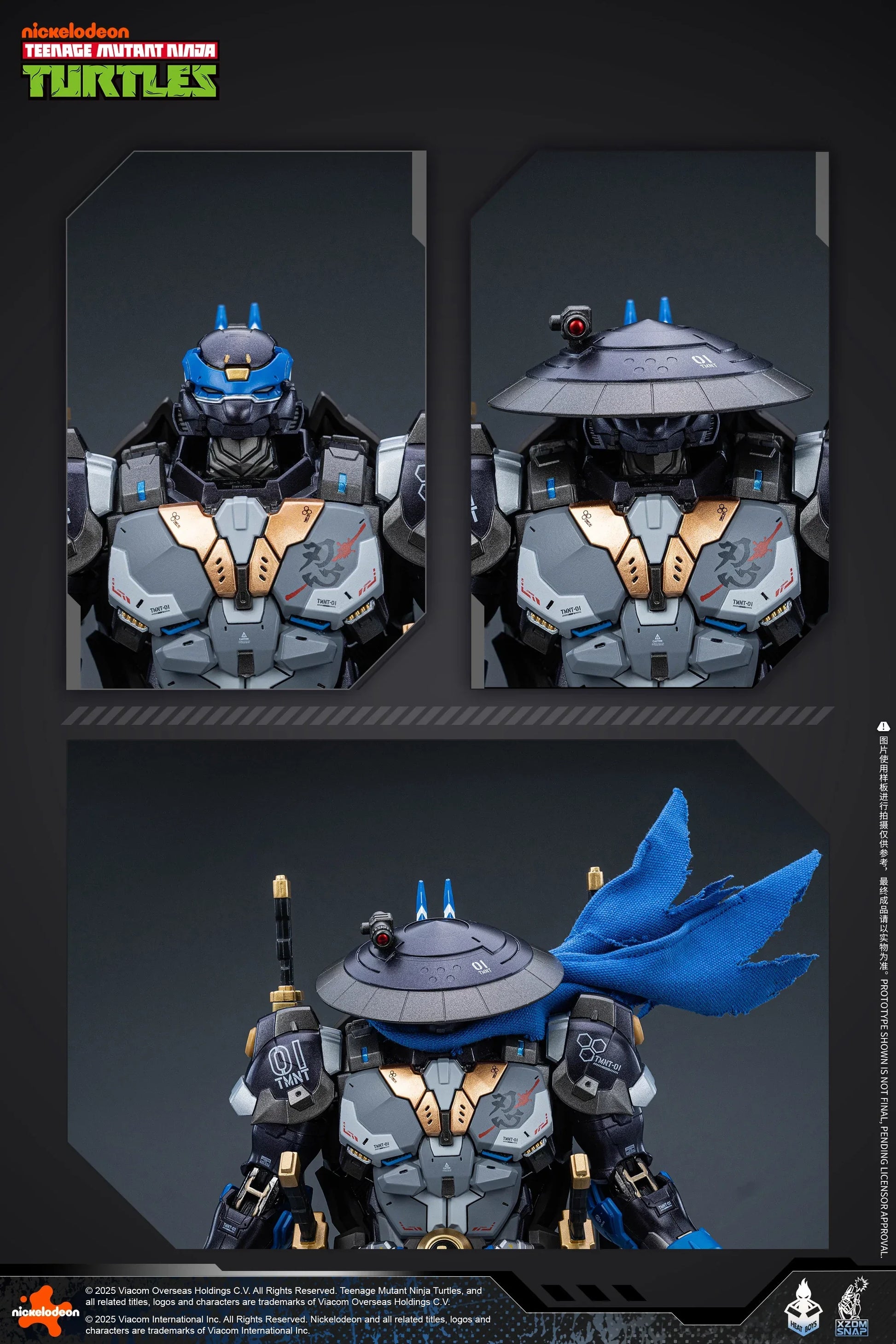 HeatBoys Teenage Mutant Ninja Turtles (TMNT) Leonardo Mecha Robot Action Figure [40th Anniversary Ver.] - Kidultverse