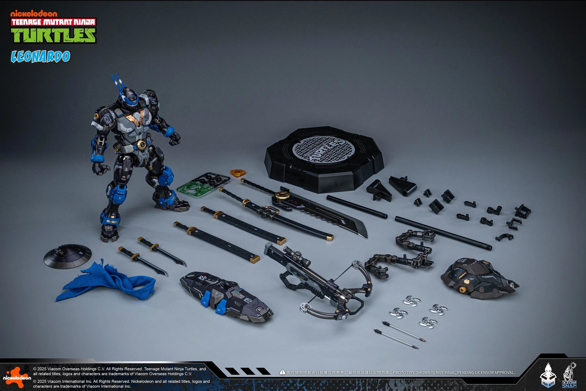 HeatBoys Teenage Mutant Ninja Turtles (TMNT) Leonardo Mecha Robot Action Figure [40th Anniversary Ver.] - Kidultverse