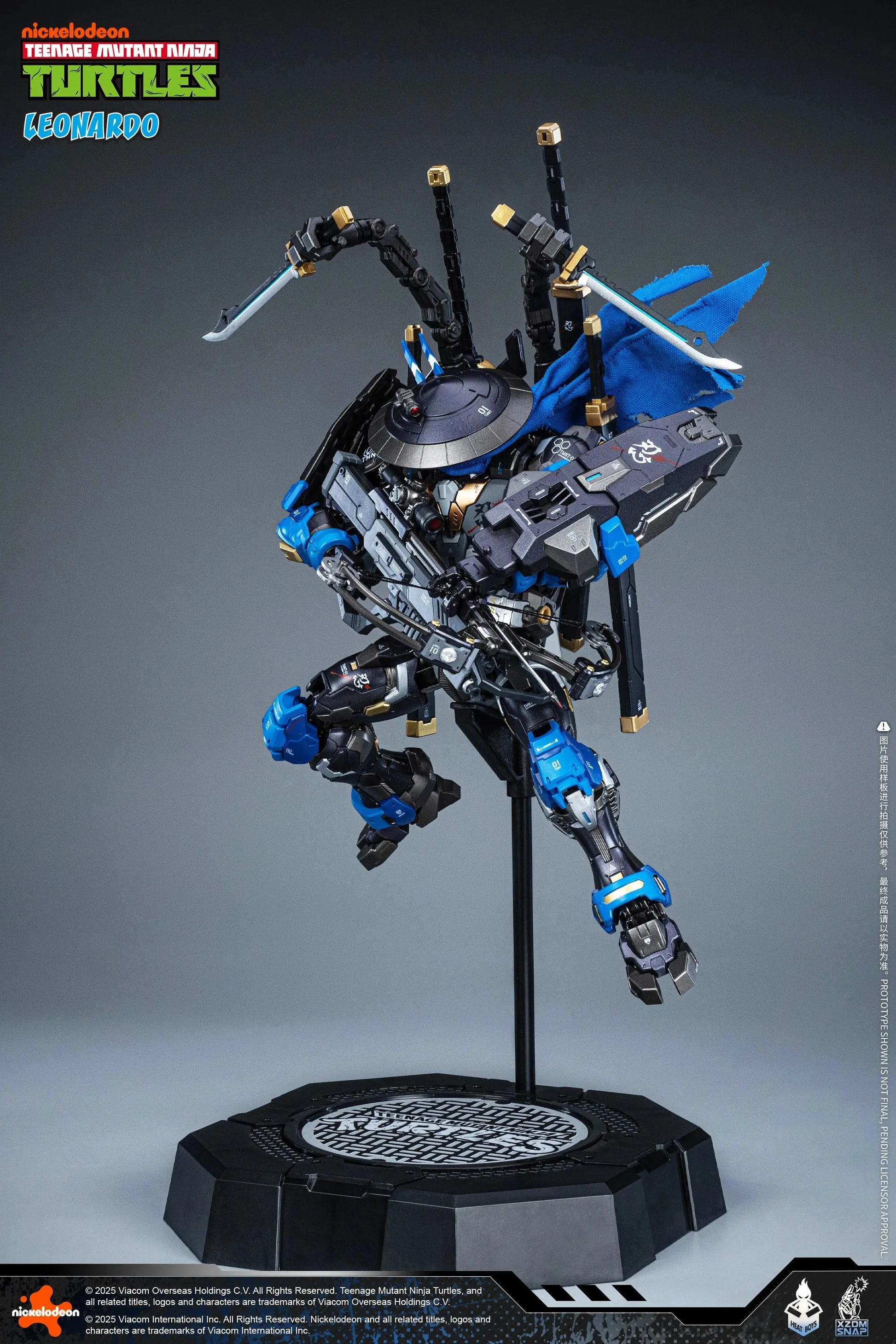 HeatBoys Teenage Mutant Ninja Turtles (TMNT) Leonardo Mecha Robot Action Figure [40th Anniversary Ver.] - Kidultverse