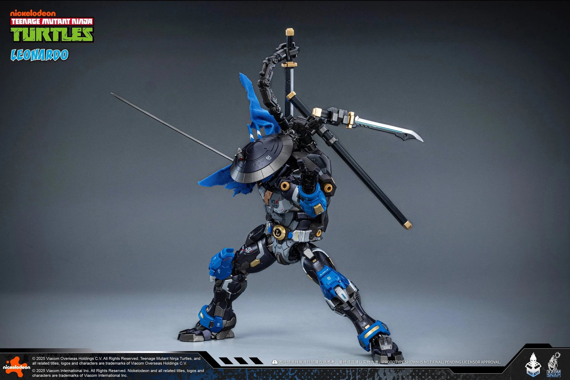 HeatBoys Teenage Mutant Ninja Turtles (TMNT) Leonardo Mecha Robot Action Figure [40th Anniversary Ver.] - Kidultverse