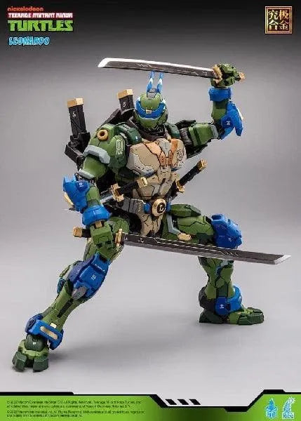 Teenage Mutant Ninja Turtles Leonardo Mecha Robot Action – full-length action pose with twin katanas
