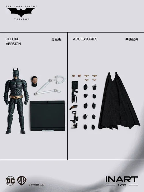 INART The Dark Knight Rises: Batman 1/12 Scale Figure [Deluxe Ver.] - Kidultverse