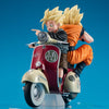 Mega House Desktop Real McCoy EX: Dragon Ball Z: Super Saiyan Goku, Gohan & Motorbike - Kidultverse