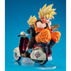 Mega House Desktop Real McCoy EX: Dragon Ball Z: Super Saiyan Goku, Gohan & Motorbike - Kidultverse