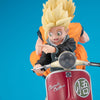 Mega House Desktop Real McCoy EX: Dragon Ball Z: Super Saiyan Goku, Gohan & Motorbike - Kidultverse