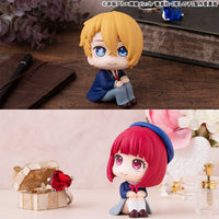 Oshi no Ko: Look Up Figure Aqua & Kana Arima Set – seated figure beside leather notebook and pen