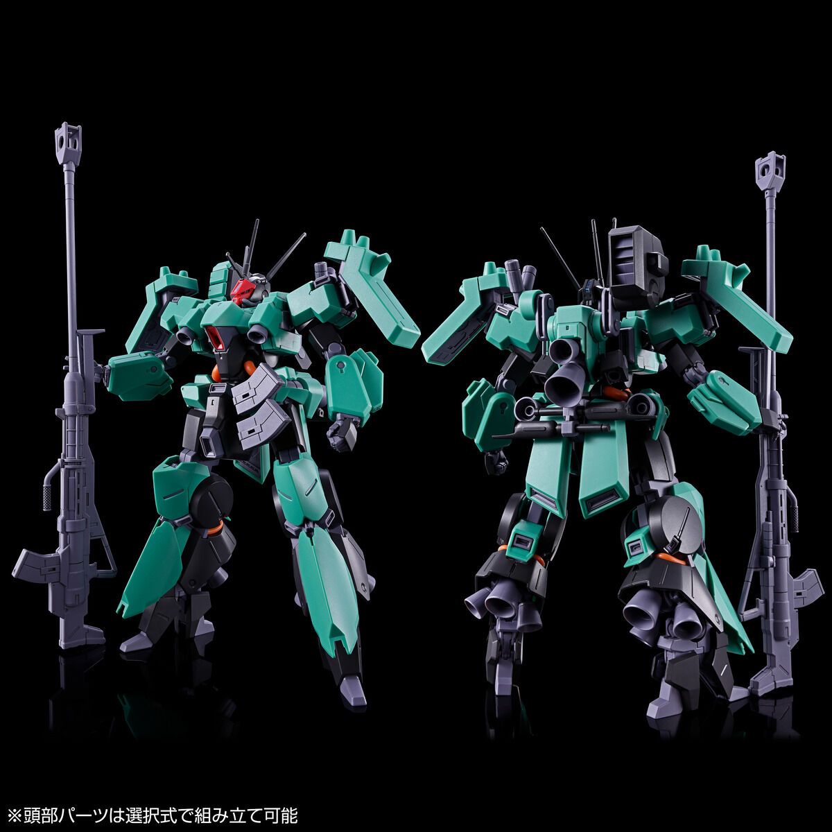 HG 1/144 Reben-Wolf – two mecha side by side, rear view on right