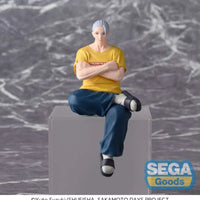PM Perching Figure: Taro Sakamoto Serious Ver. – seated figure on clear display block