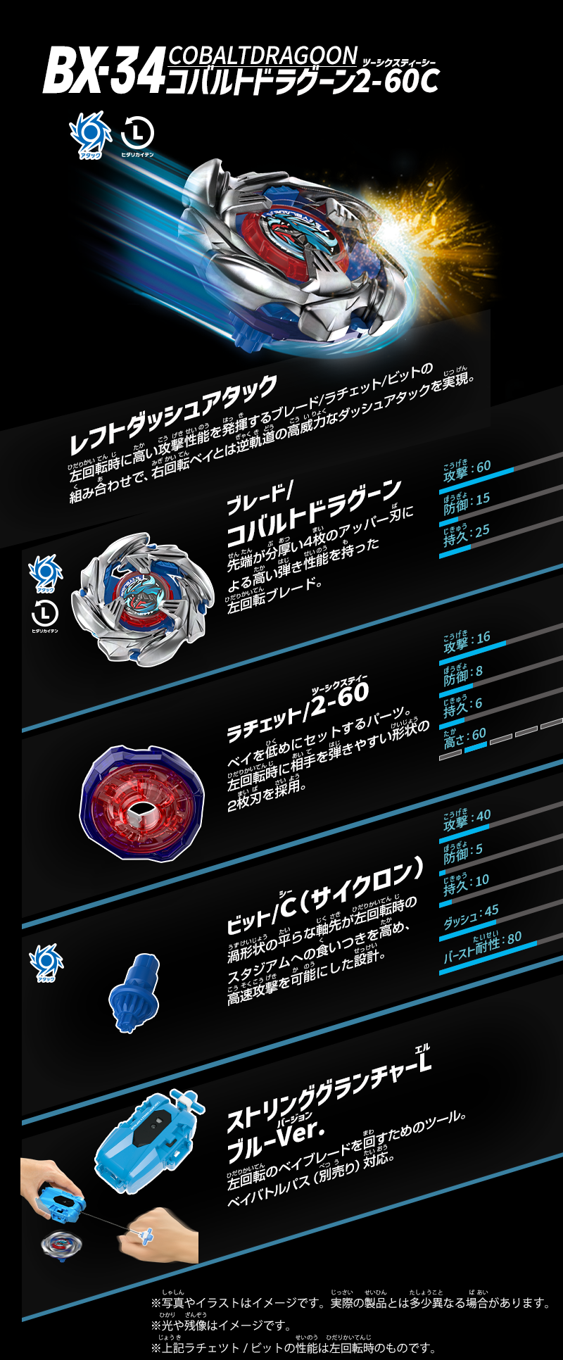 Beyblade X Starter BX-34 CombaltDragoon 2-60C [Japanese Ver.]