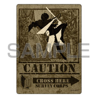 Attack on Titan: Survey Corps Crossing Caution Water Resistant Sticker