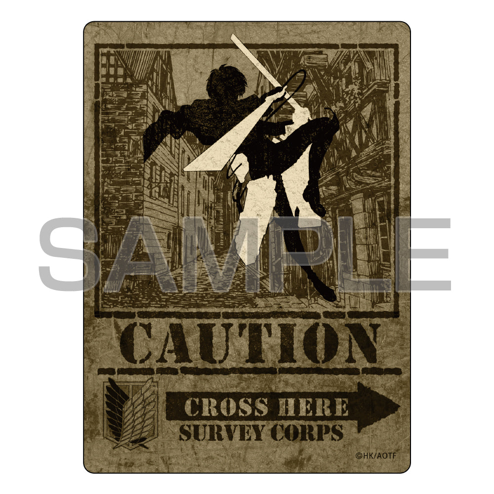 Attack on Titan: Survey Corps Crossing Caution Water Resistant Sticker