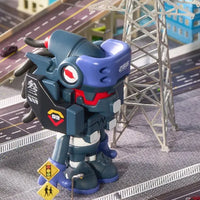 Evangelion X WASA EVA206 Blind Box Figure – rear three-quarter view on city diorama