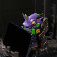 Evangelion X WASA EVA206 Blind Box Figure – phone stand with figure, side angle